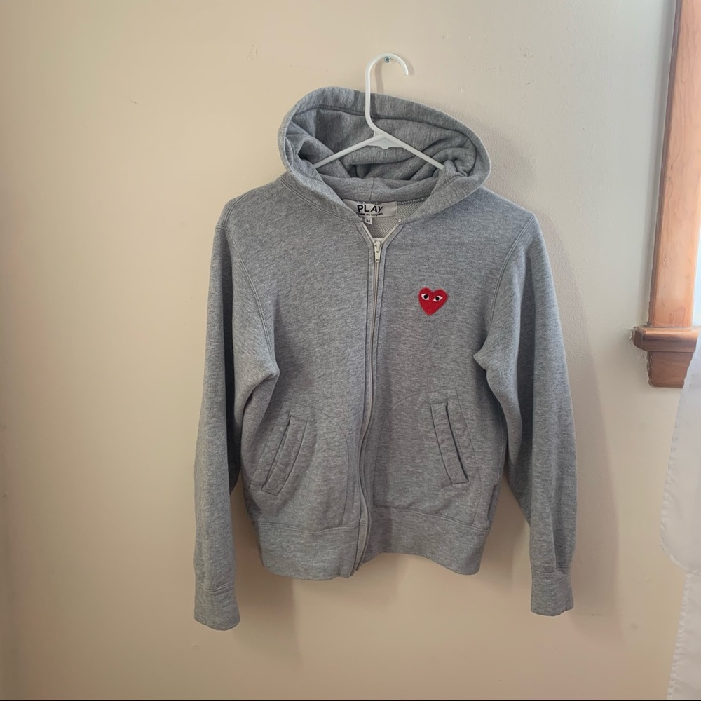 Comme des Garçon PLAY Grey Hoodie